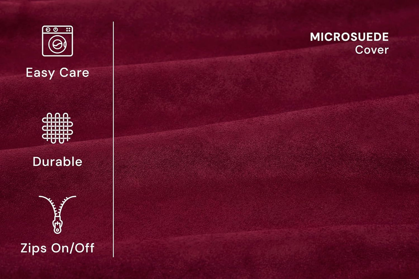 Barker Beds Large Orthopedic Dog Bed - 7" Memory Foam Mattress - 50-70 Lbs - Joint Pain & Arthritis Support - Vet Recommended, Washable Cover - Made in USA - 48"X30"X7" - Burgundy