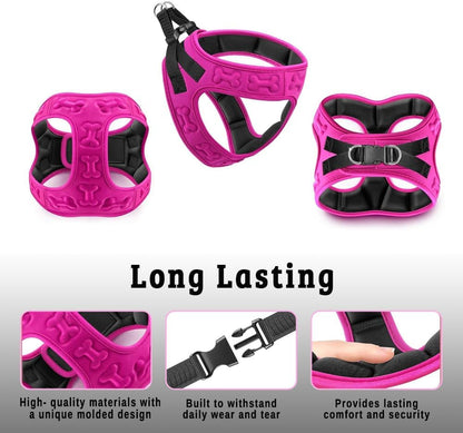 Comfort Fit Dog Harness Soft Padded No Pull Harness with Adjustable Buckles for Small Medium Large Dogs Step in Pet Vest with Easy Control Handle for Walking Jogging Running Training Dogs & Puppies